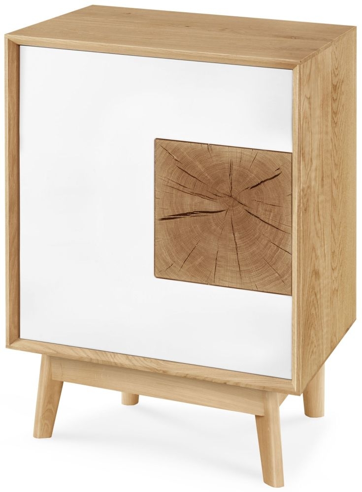 Product photograph of Clemence Richard Modena Oak 1 Door Cabinet from Choice Furniture Superstore.