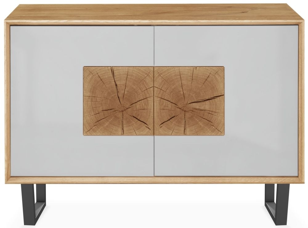 Product photograph of Clemence Richard Modena Oak 2 Door Medium Sideboard from Choice Furniture Superstore.