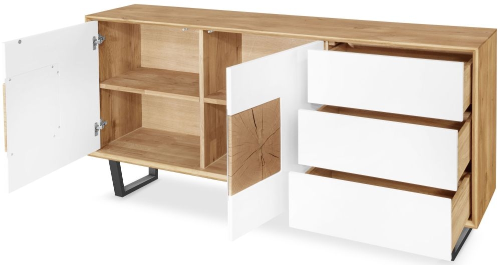 Product photograph of Clemence Richard Modena Oak 2 Door Large Sideboard from Choice Furniture Superstore.