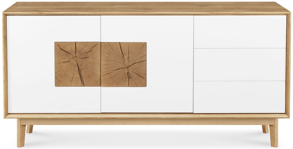Product photograph of Clemence Richard Modena Oak 2 Door Large Sideboard from Choice Furniture Superstore.