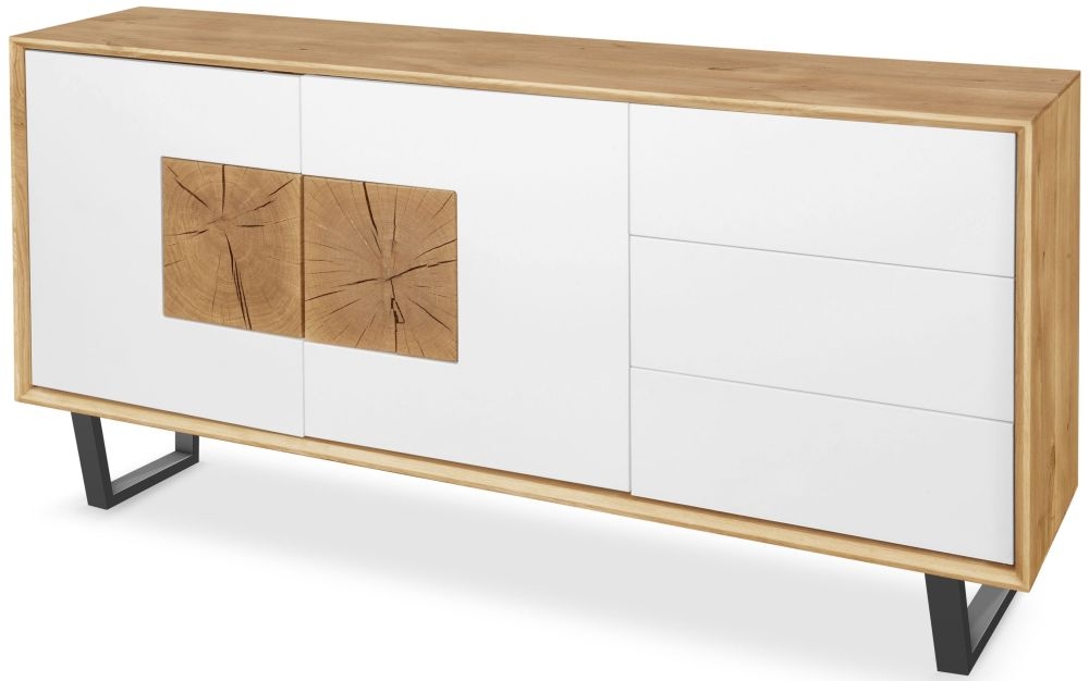 Product photograph of Clemence Richard Modena Oak 2 Door Large Sideboard from Choice Furniture Superstore.