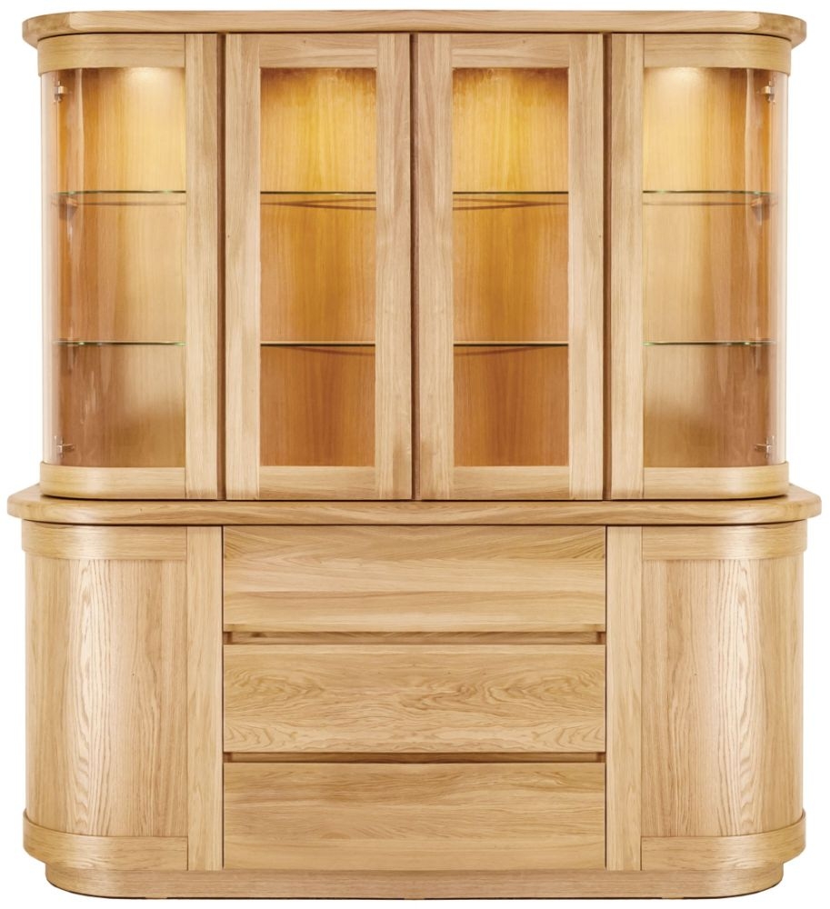 Product photograph of Clemence Richard Sorento Oak Wide Sideboard Top from Choice Furniture Superstore.