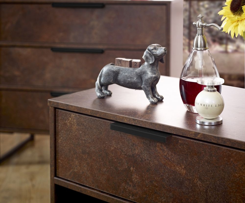 Product photograph of Diego Copper And Black 3 Drawer Small Chest from Choice Furniture Superstore.