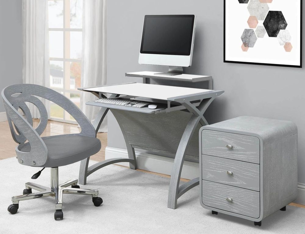 Product photograph of Jual Curve Grey Office Chair Pc606 from Choice Furniture Superstore.