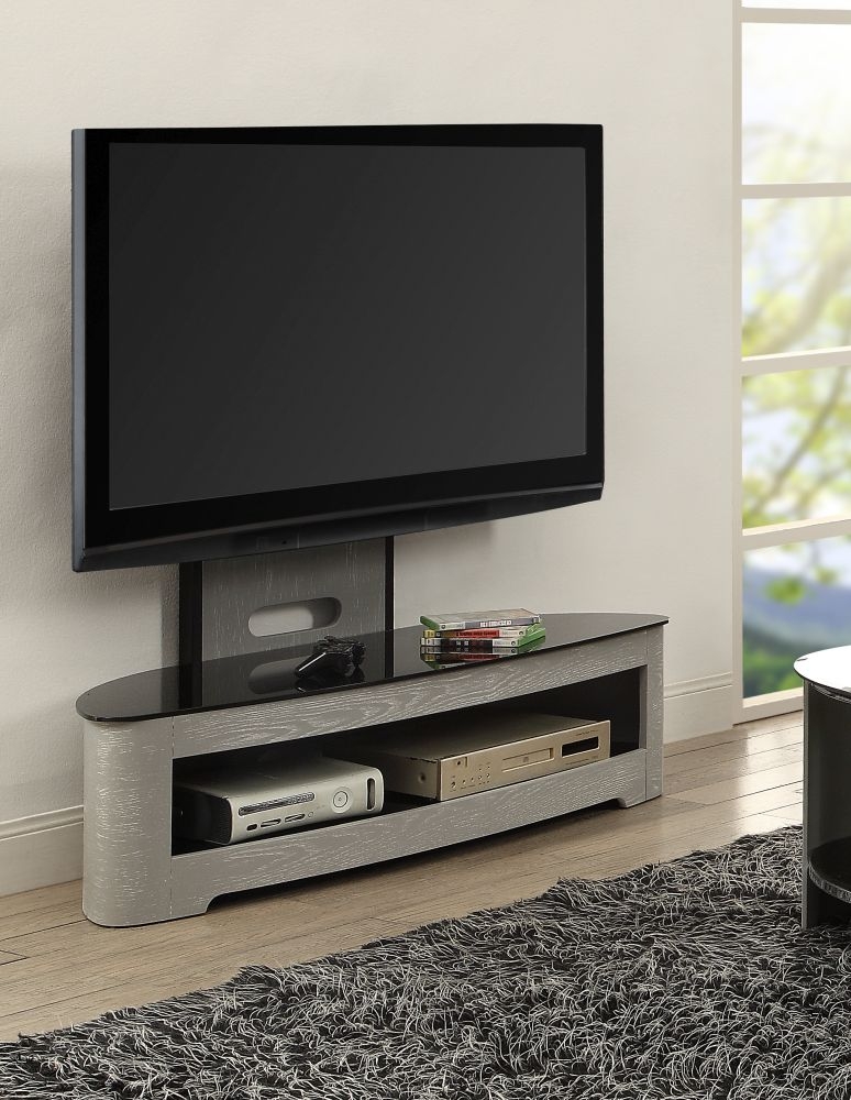 Product photograph of Jual Curve Grey Ash Cantilever Tv Stand Jf209 from Choice Furniture Superstore.