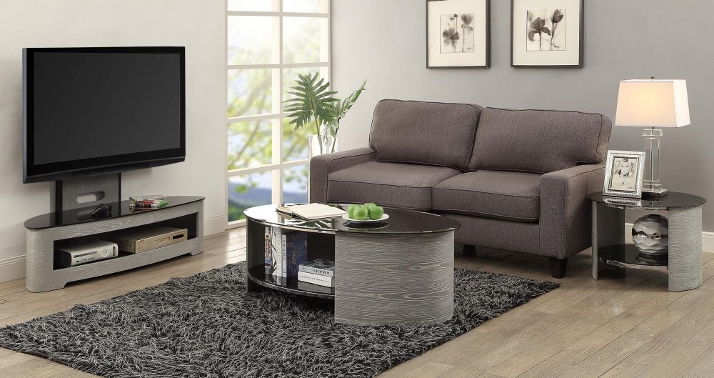 Product photograph of Jual Curve Grey Ash Cantilever Tv Stand Jf209 from Choice Furniture Superstore.