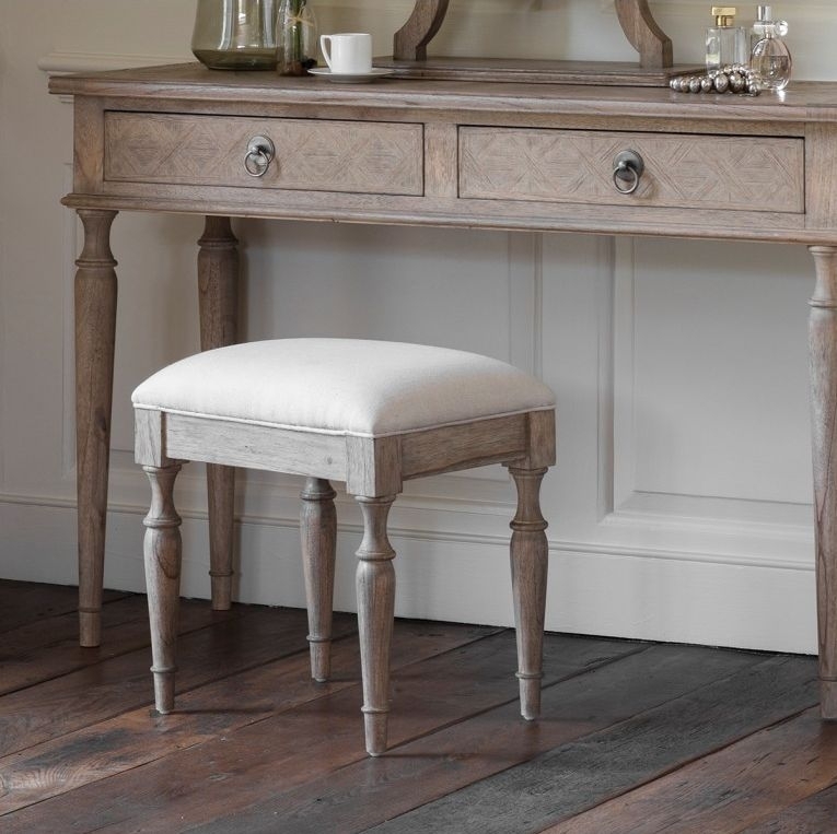 Product photograph of Chester Wooden Dressing Stool from Choice Furniture Superstore.