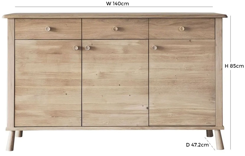 Product photograph of Armagh Oak Sideboard from Choice Furniture Superstore.