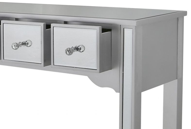 Product photograph of Value Silver Mirrored Console Table from Choice Furniture Superstore.