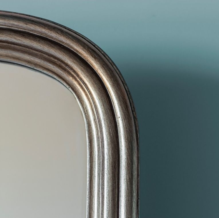 Product photograph of Juniper Brushed Brass Arch Cheval Mirror - 42cm X 160cm from Choice Furniture Superstore.