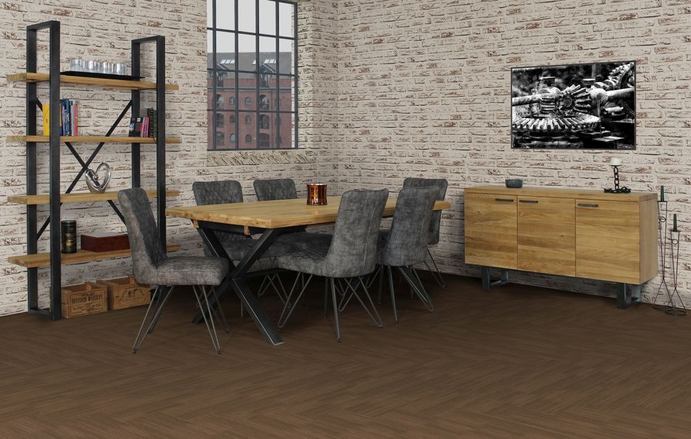 Product photograph of Fusion 150cm Oak Dining Table - 6 Seater from Choice Furniture Superstore.