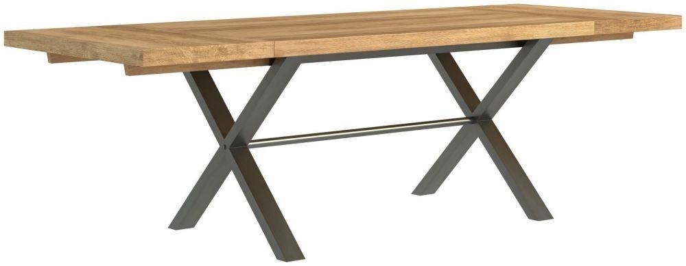 Product photograph of Fusion 190cm Oak Dining Table - 6 Seater from Choice Furniture Superstore.
