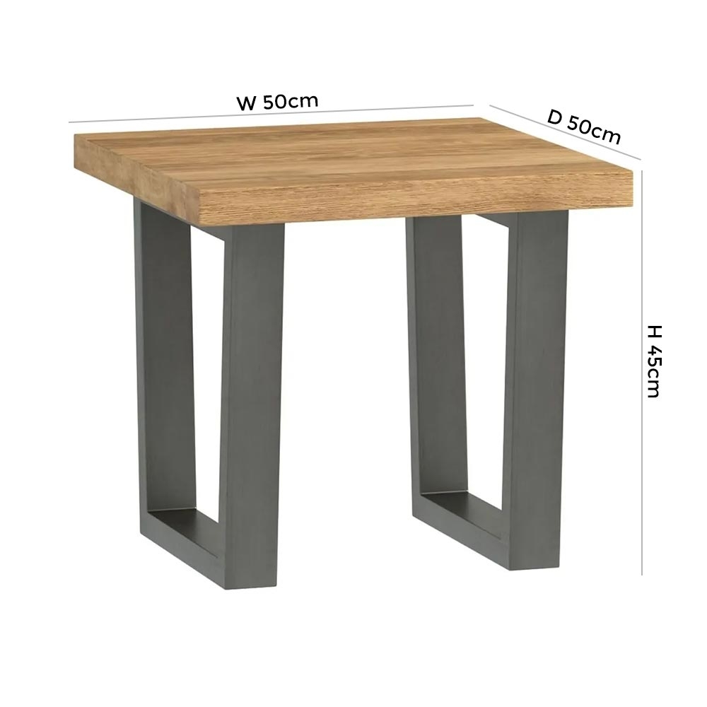 Product photograph of Fusion Lamp Table - Comes In Oak And Stone Effect Options from Choice Furniture Superstore.