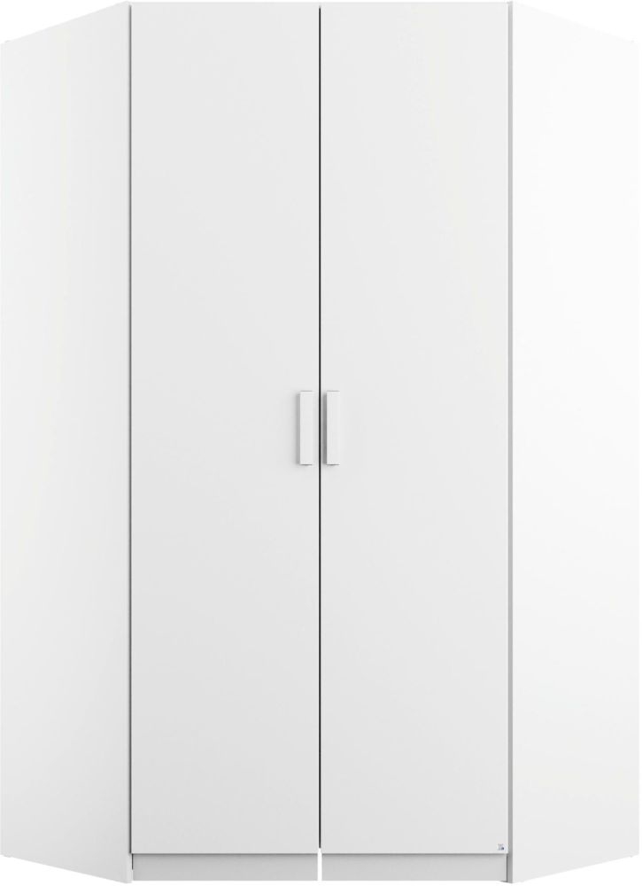 Product photograph of Rauch Rivera White Corner Wardrobe - Variation Available from Choice Furniture Superstore.