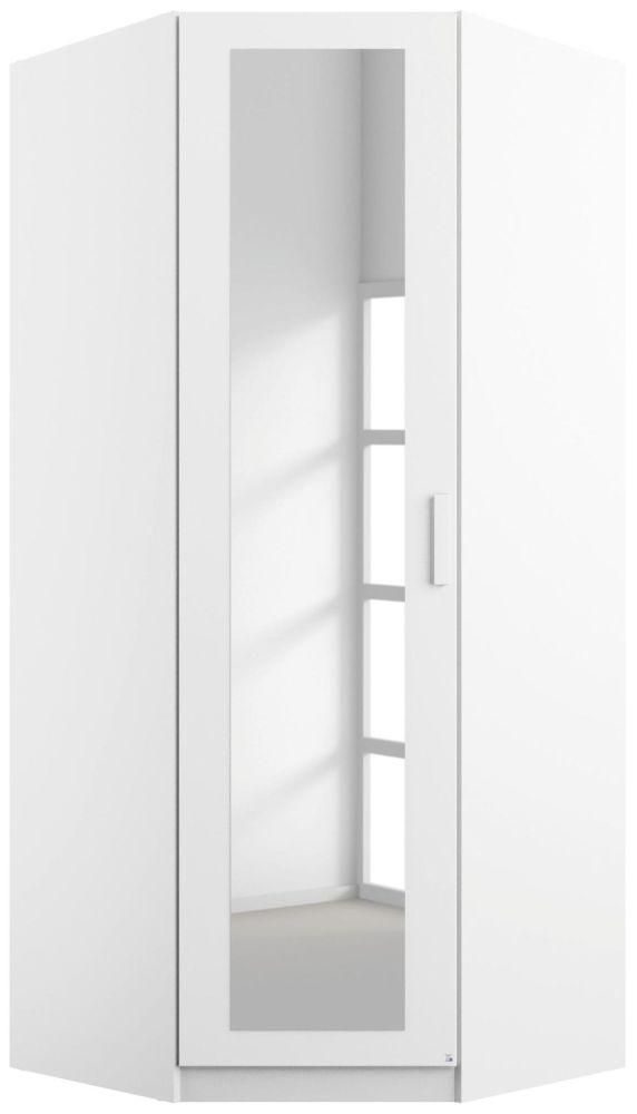 Product photograph of Rauch Rivera White Corner Wardrobe - Variation Available from Choice Furniture Superstore.