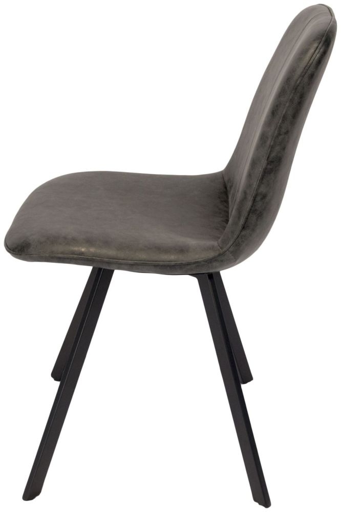Product photograph of Tetro Grey Fabric Dining Chair Pack Of 4 from Choice Furniture Superstore.