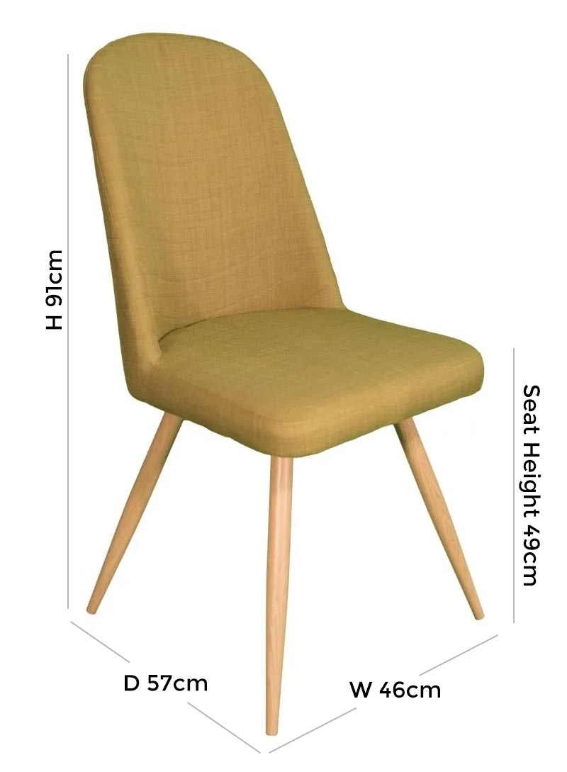 Product photograph of Reya Green Fabric Dining Chair Sold In Pairs from Choice Furniture Superstore.