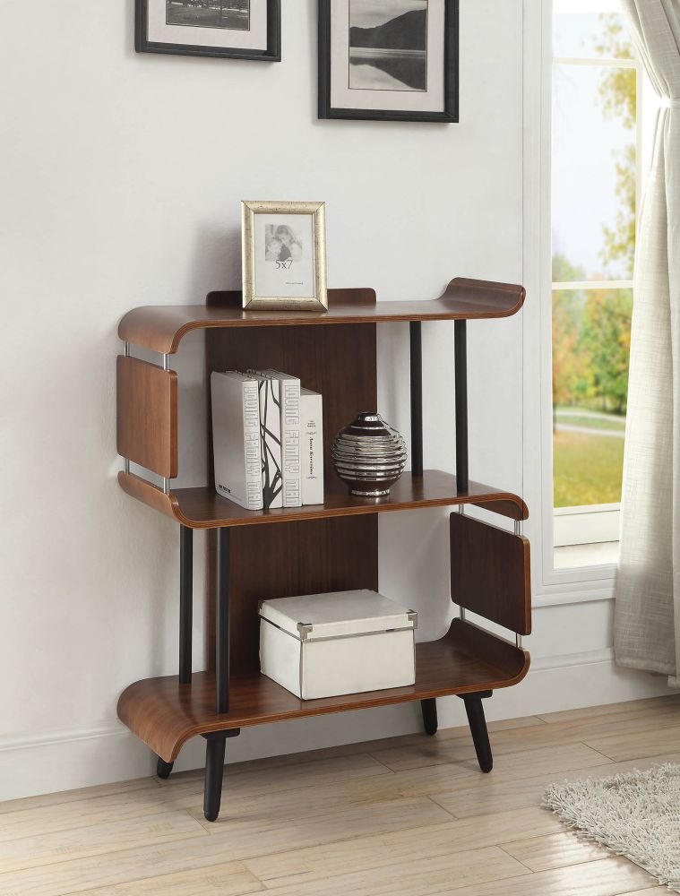 Product photograph of Jual Vienna Walnut Short Bookcase Pc611 from Choice Furniture Superstore.