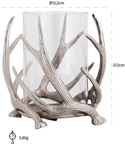 Product photograph of Macy With Antler Hurricane Set Of 2 from Choice Furniture Superstore.