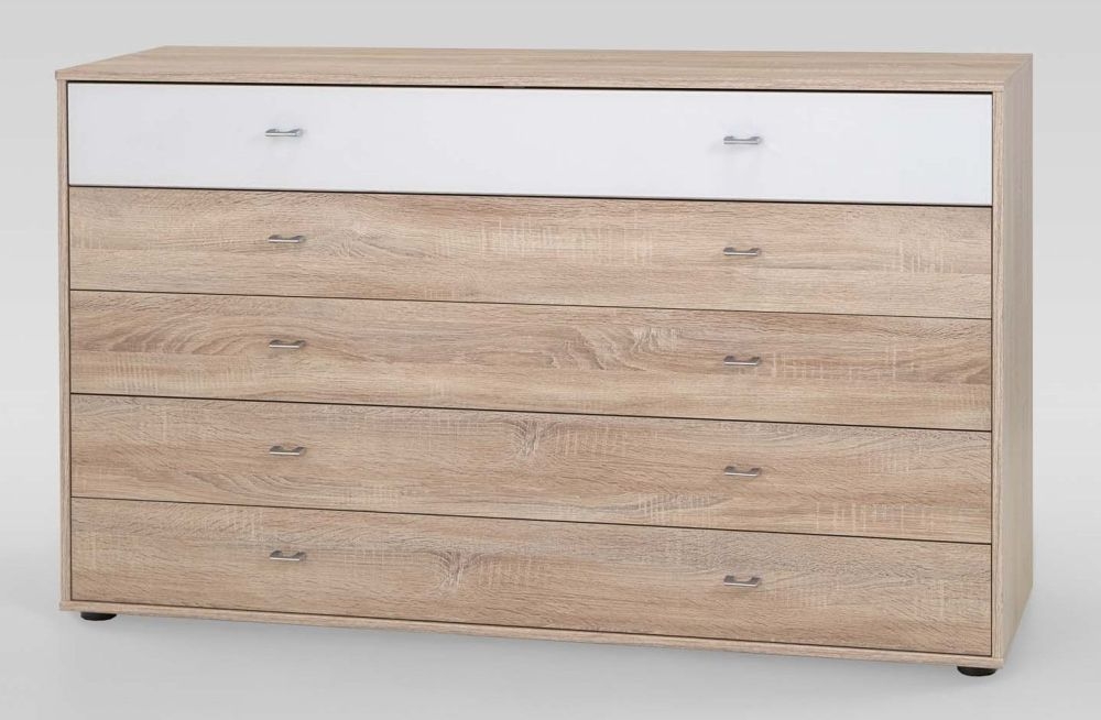 Product photograph of Wiemann Tokio 5 Drawer Chest In Alpine White - Variation Available from Choice Furniture Superstore.