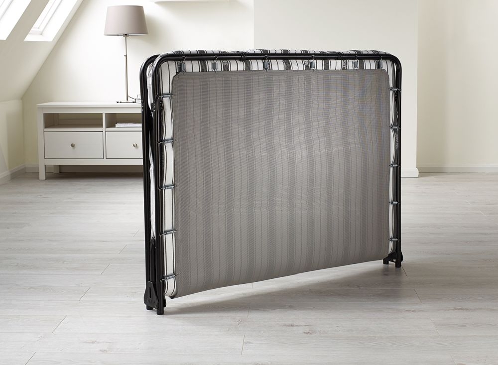 Product photograph of Jay-be Metal Small Double Folding Bed - Value Airflow Fibre Supreme Airflow Fibre Supreme Pocket Sprung from Choice Furniture Superstore.