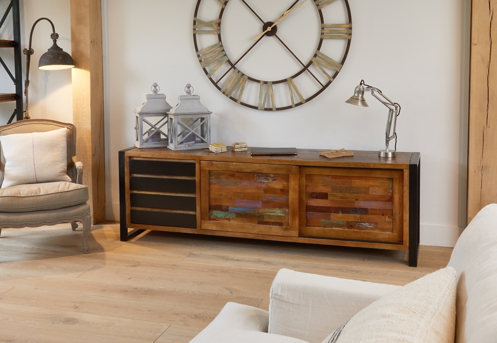 Product photograph of Urban Chic Reclaimed Ultra Wide Sideboard from Choice Furniture Superstore.