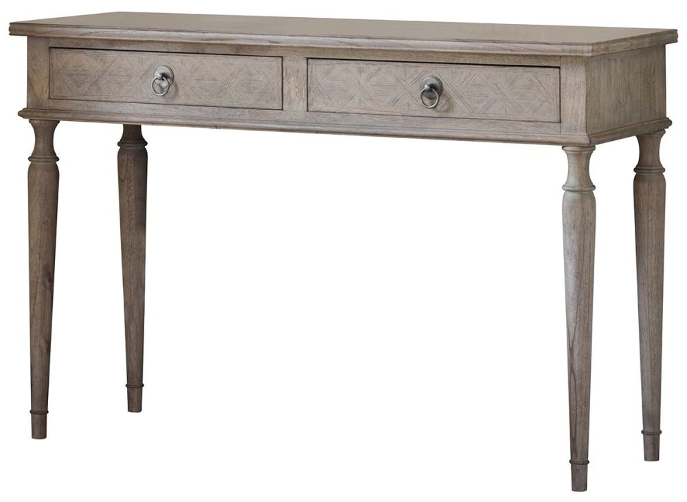 Product photograph of Mustique Wooden 2 Drawer Dressing Table from Choice Furniture Superstore.