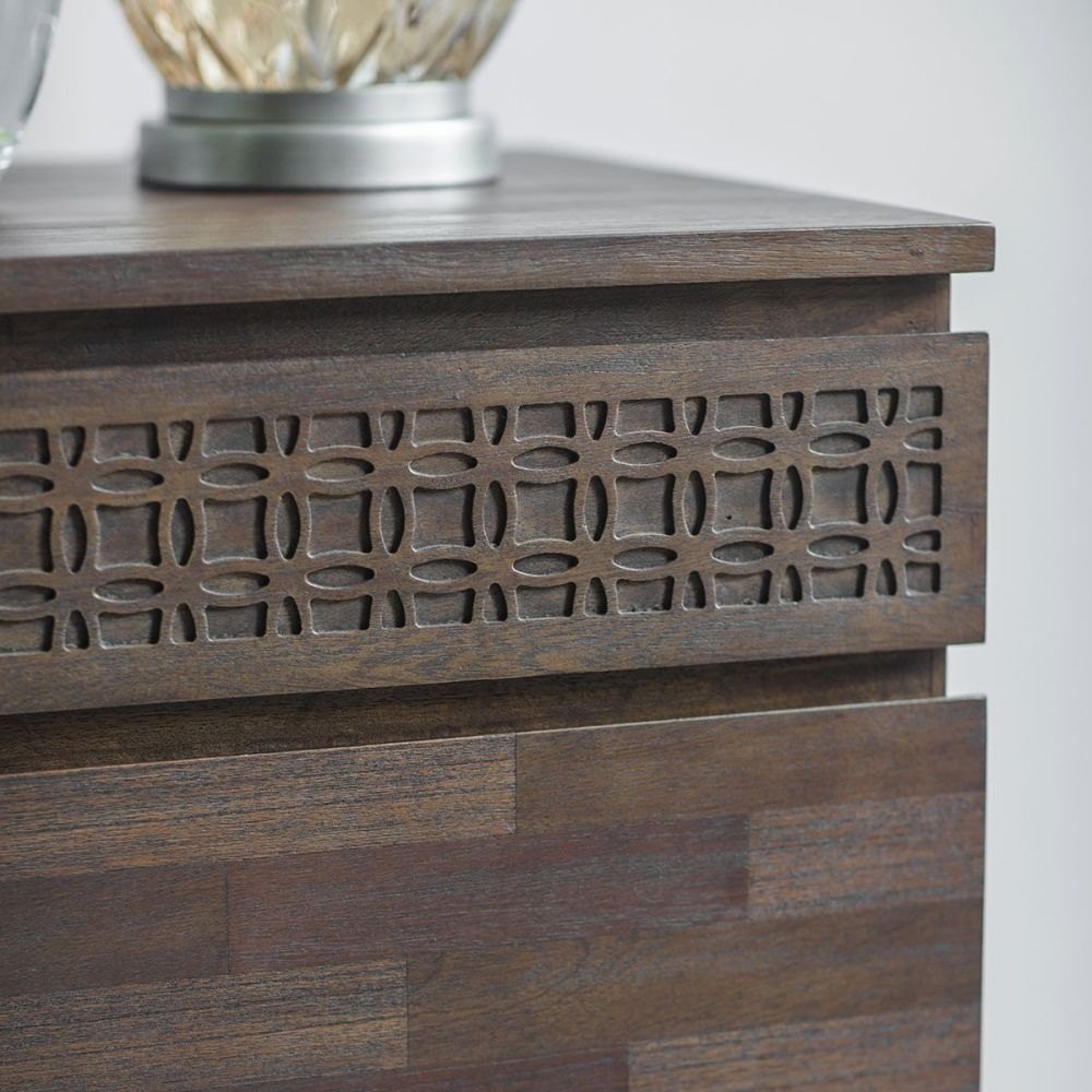 Product photograph of Kingston Retreat Chocolate Mango Wood 4 Drawer Chest from Choice Furniture Superstore.