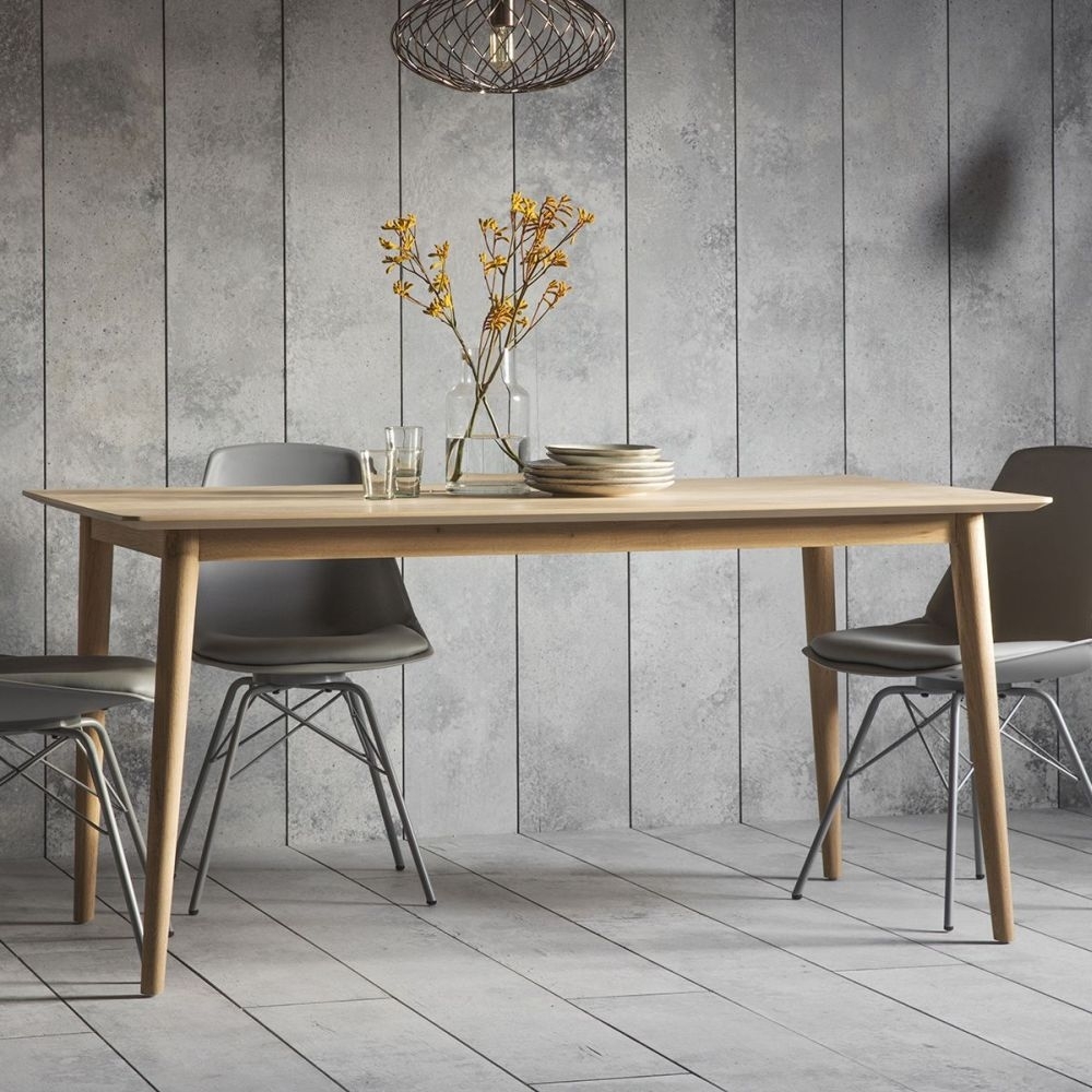 Product photograph of Milano Oak 160cm Dining Table from Choice Furniture Superstore.