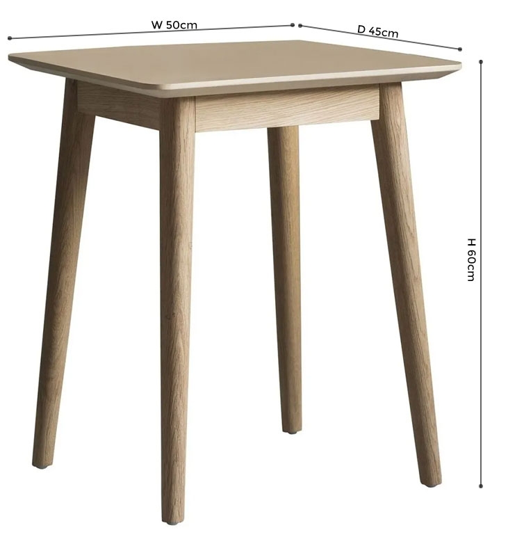 Product photograph of Milano Oak Side Table from Choice Furniture Superstore.