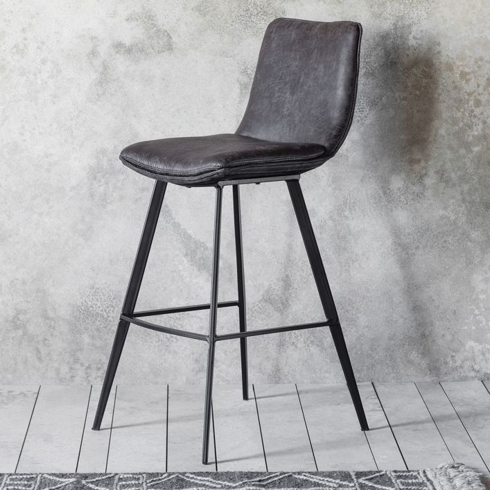 Product photograph of Palmer Grey Stool Sold In Pairs from Choice Furniture Superstore.