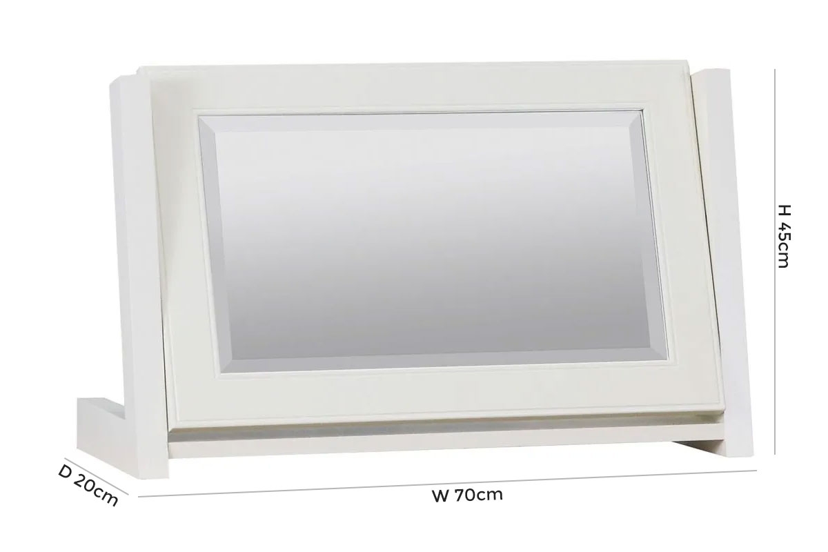 Product photograph of Tch Coelo Painted Dressing Mirror - 70cm X 45cm from Choice Furniture Superstore.