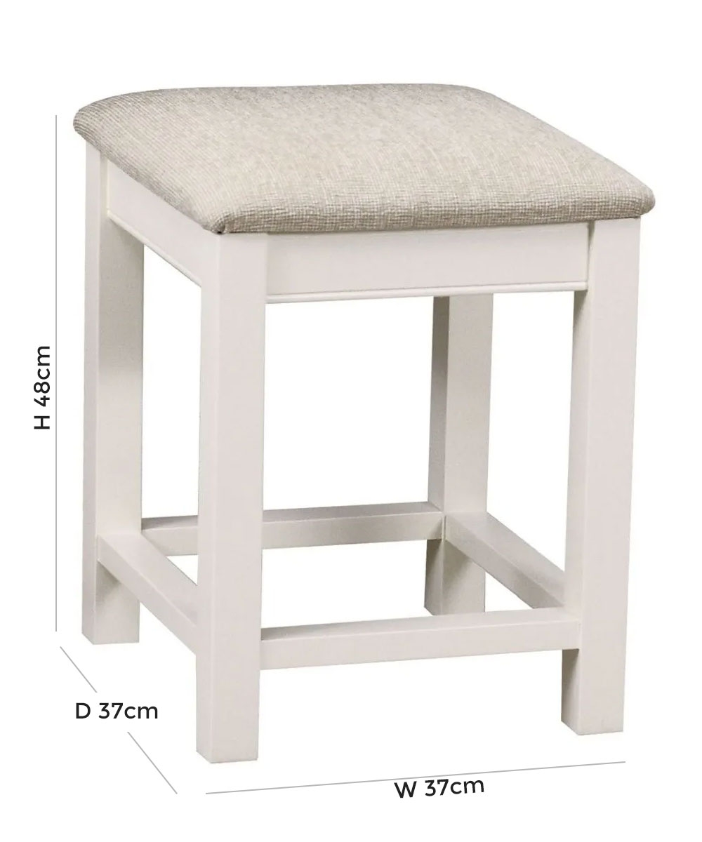 Product photograph of Tch Coelo Painted Fabric Seat Bedroom Stool from Choice Furniture Superstore.