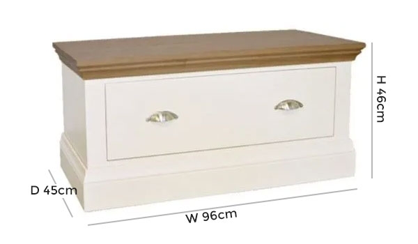 Product photograph of Tch Coelo Blanket Box - Oak And Painted from Choice Furniture Superstore.