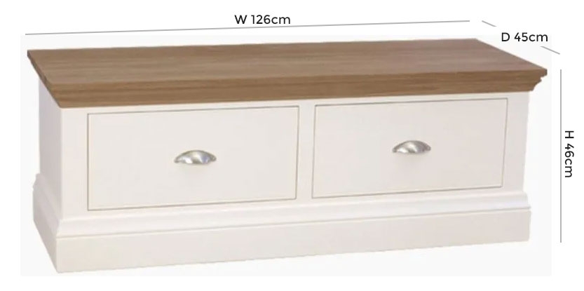 Product photograph of Tch Coelo Large Blanket Box - Oak And Painted from Choice Furniture Superstore.
