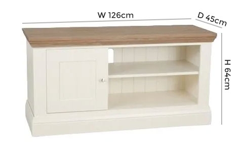 Product photograph of Tch Coelo Medium Tv Unit - Oak And Painted from Choice Furniture Superstore.