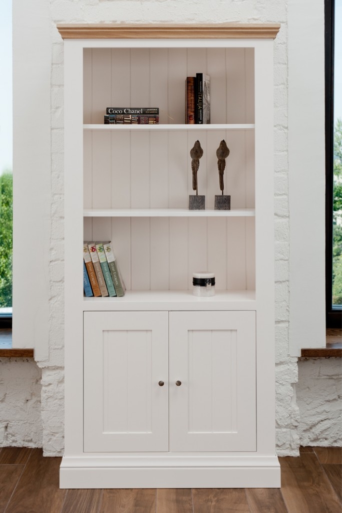 Product photograph of Tch Coelo 2 Door Bookcase - Oak And Painted from Choice Furniture Superstore.