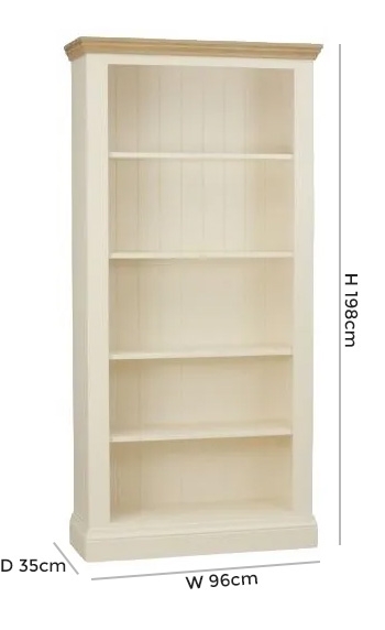 Product photograph of Tch Coelo 4 Shelves Bookcase - Oak And Painted from Choice Furniture Superstore.