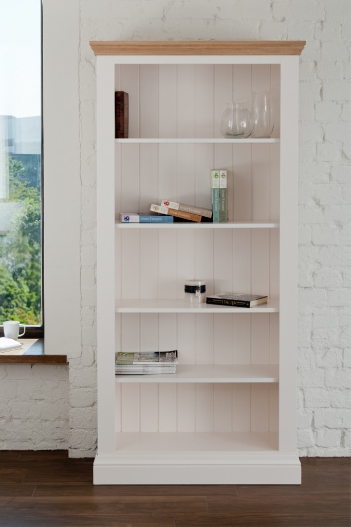 Product photograph of Tch Coelo 4 Shelves Bookcase - Oak And Painted from Choice Furniture Superstore.