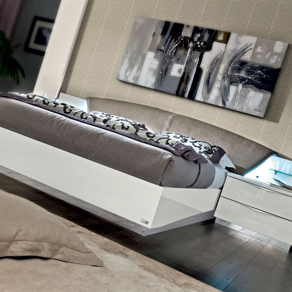 Product photograph of Camel Onda Night White Italian Drop Bed With Luna Storage from Choice Furniture Superstore.