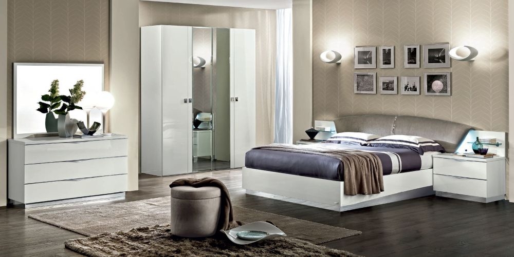 Product photograph of Camel Onda Night White Italian Wardrobe from Choice Furniture Superstore.