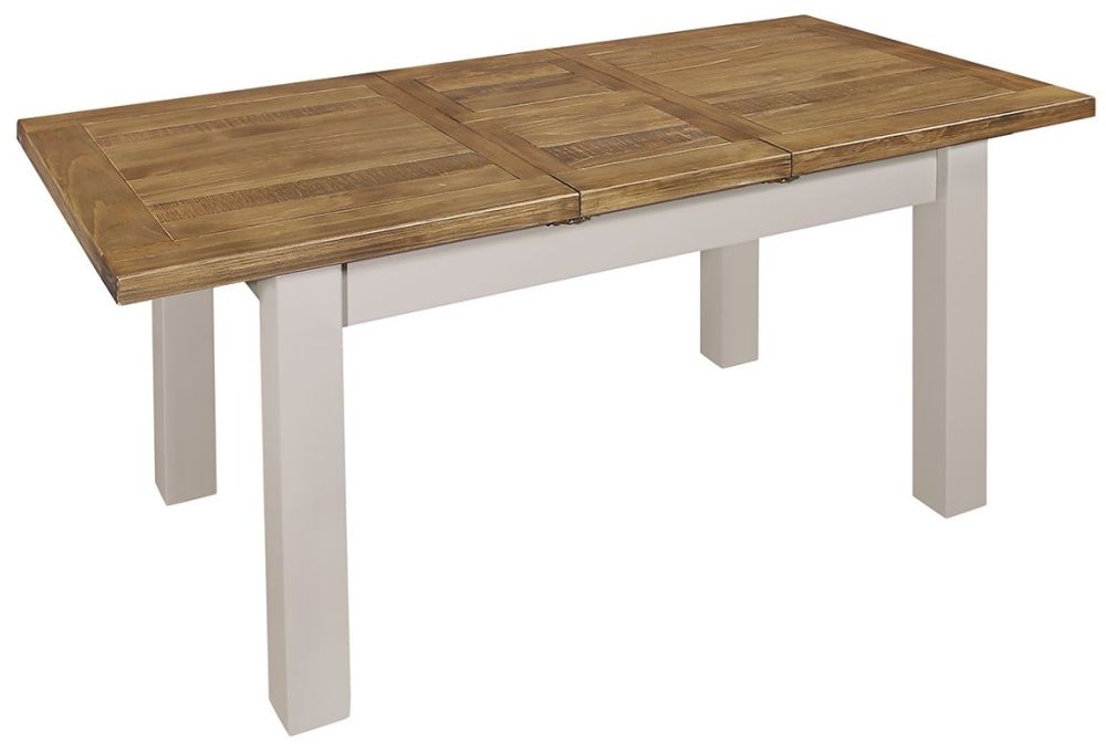 Product photograph of Regatta Grey Painted Pine Dining Table Seats 4 To 6 Diners 140cm To 180cm Extending Rectangular Top from Choice Furniture Superstore.