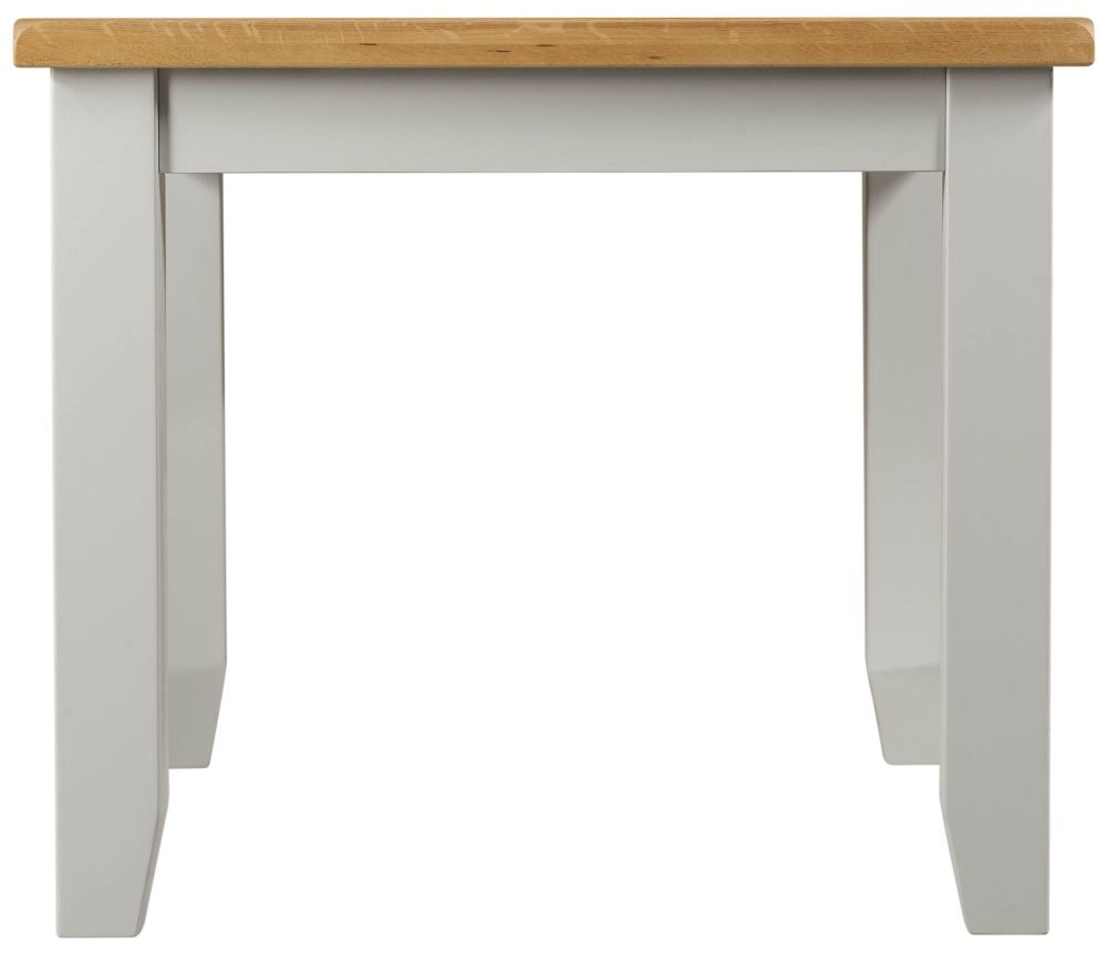 Product photograph of Lundy Grey And Oak Dining Table Seats 4 To 6 Diners 140cm To 180cm Extending Rectangular Top from Choice Furniture Superstore.