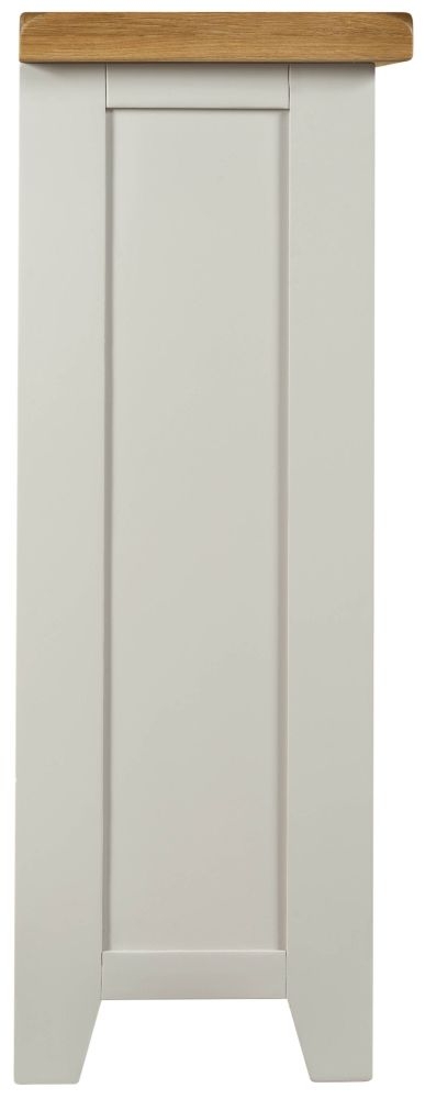 Product photograph of Lundy Grey And Oak Low Bookcase 90cm H from Choice Furniture Superstore.