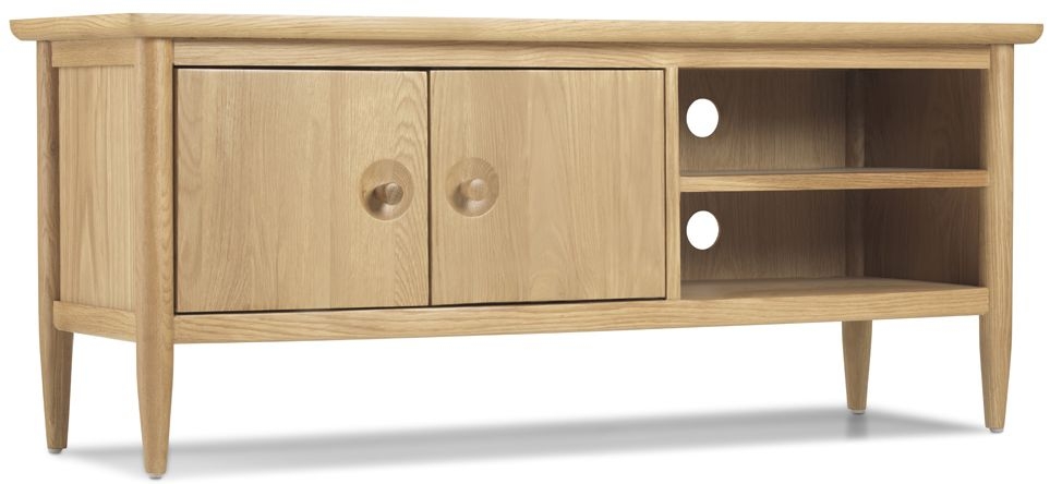 Product photograph of Skean Scandinavian Style Oak Tv Unit 105cm W With Storage For Television Upto 43in Plasma from Choice Furniture Superstore.