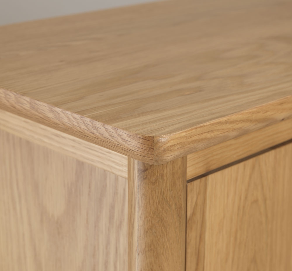 Product photograph of Skean Scandinavian Style Oak Small Sideboard 95cm With 2 Doors from Choice Furniture Superstore.