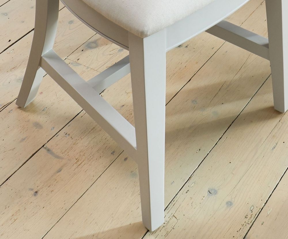 Product photograph of Signature Grey Painted Fabric Dining Chair Sold In Pairs from Choice Furniture Superstore.