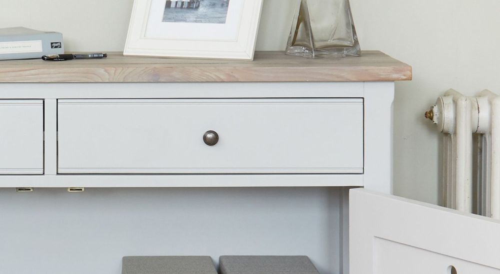 Product photograph of Signature Grey Painted 2 Door 2 Drawer Sideboard from Choice Furniture Superstore.