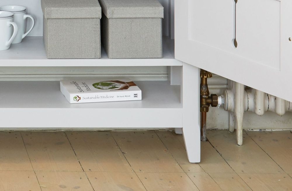 Product photograph of Signature Grey Painted 2 Door 2 Drawer Sideboard from Choice Furniture Superstore.