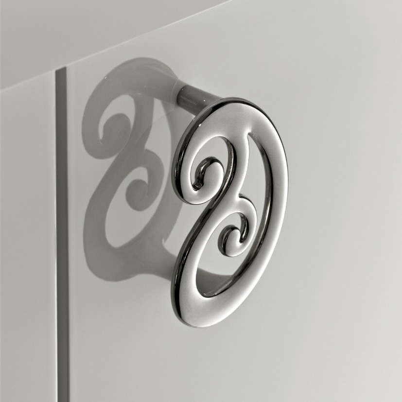 Product photograph of Modum Roma White Italian Glamuor 1 Door Vitrine from Choice Furniture Superstore.